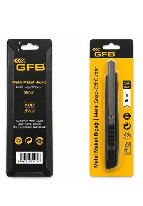 Gfb Metal Maket Bıçağı 9mm