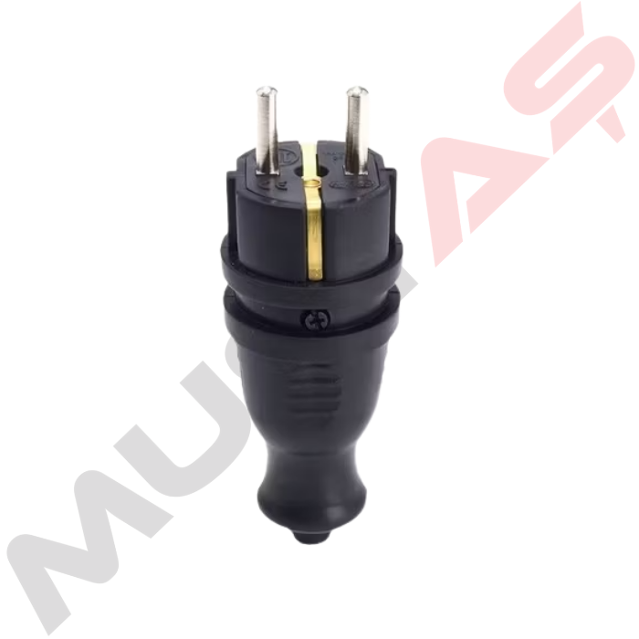 Kauçuk Monofaze Erkek 220 Volt Fiş