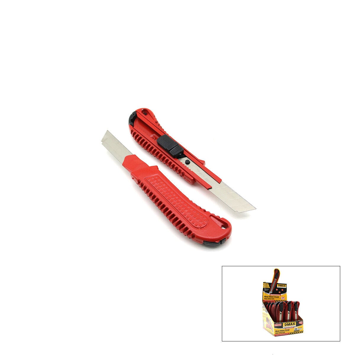Maket Bıçağı Metal Kırmızı 18 mm Dmax