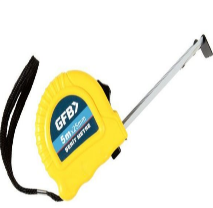 GFB Çelik Şerit Metre 5 Metre 25 Mm Kırılmaz Abs Plastik