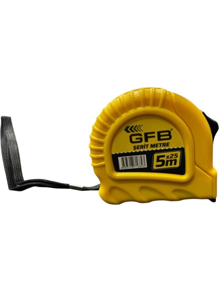 GFB Çelik Şerit Metre 5 Metre 25 Mm Kırılmaz Abs Plastik