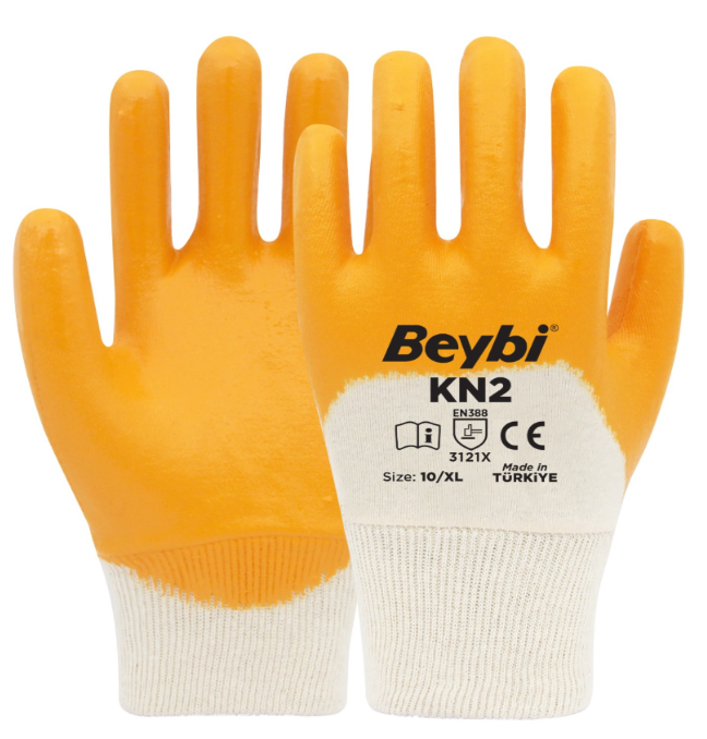 Beybi Kn2 Nitril Eldiven Sarı No: 10
