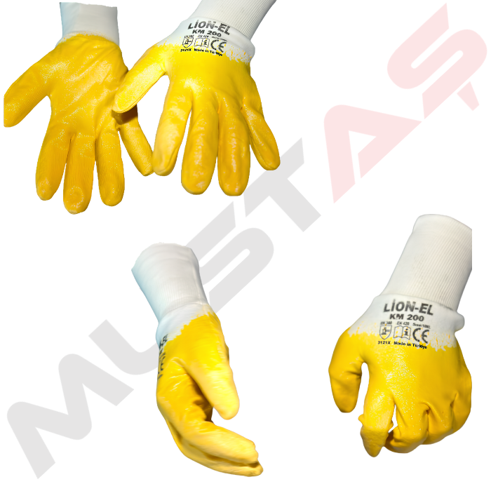 Lion Nitril Eldiven Sarı Km200 No:10