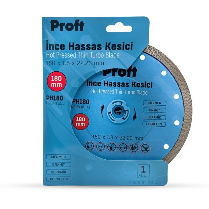 Proft İnce Hassas Kesme Mavi 180x1.8x22