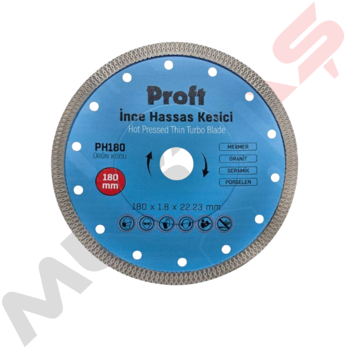 Proft İnce Hassas Kesme Mavi 180x1.8x22