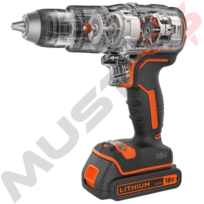 Black & Decker BCD383D2XK 18V 2AH Çift Akülü Darbeli Matkap 35 nm Tork