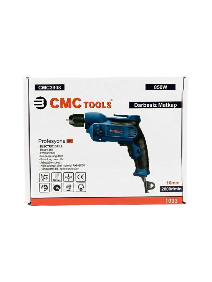 CMC3908 Profesyonel Darbesiz Matkap 850W 10 mm