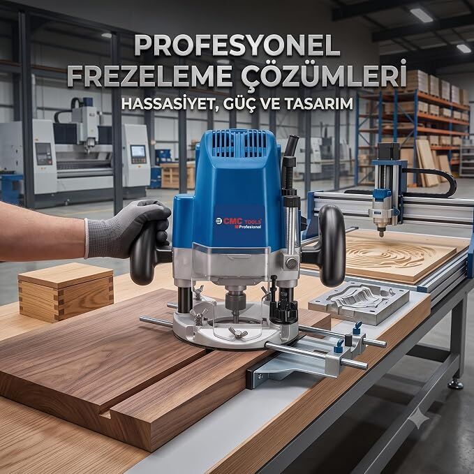 Cmc 3927 Freze Makinası Çift Kollu 1600w