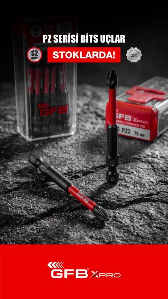 Gfb Xpro 1/4'' Yıldız Bits Uç PZ2 x 90 mm Kod: 8033