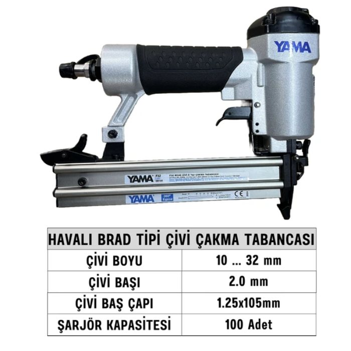Yama YAT-F32-CB101 Havalı Brad Tipi Çivi Çakma Tabancası