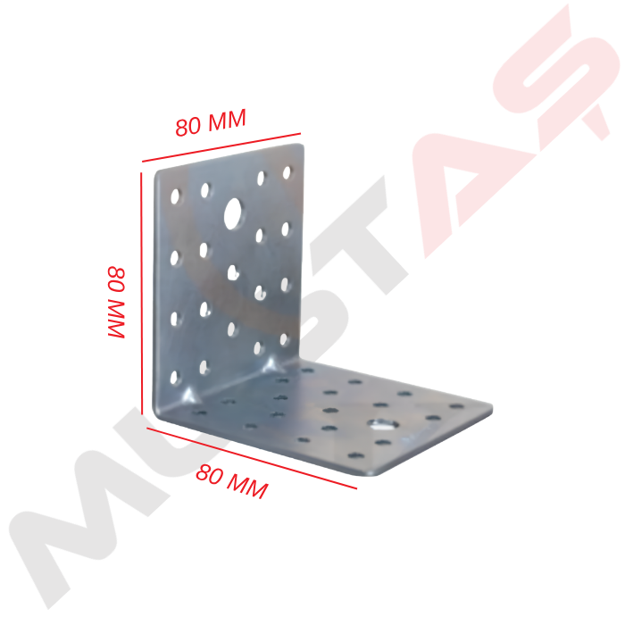 Metal Köşe L Gönye 80*80*80