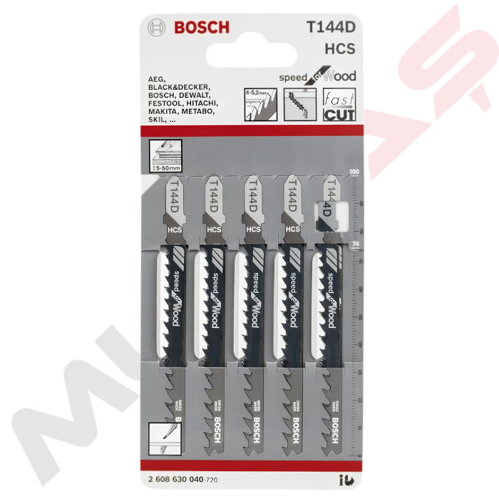 Bosch Dekupaj Bıçağı T 144 D