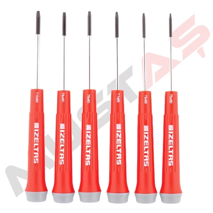 İzeltaş Elektronikçi Tip (Klemens) Torx® Uçlu Tornavida Takımı (6 Parça)