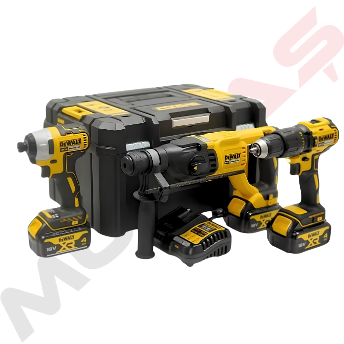 Dewalt DCK369M3T 18V Kömürsüz 3 Parça Kombi Set
