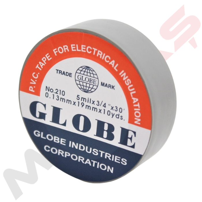 Globe İzole Elektrik Bandı Siyah-Gri-Beyaz Gri