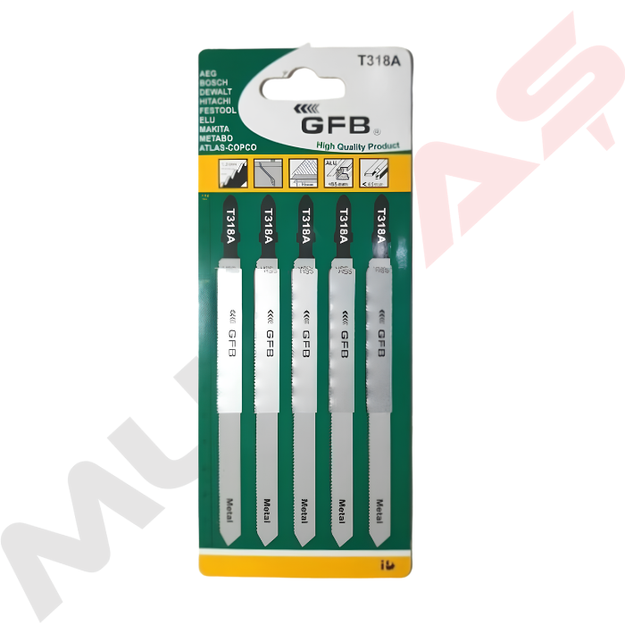 Gfb Metal Uzun Dekubaj Bıçağı T318 A 132mm (5Adet)