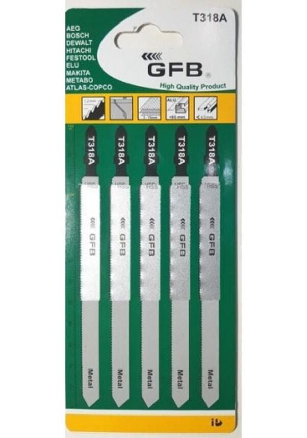 Gfb Metal Uzun Dekubaj Bıçağı T318 A 132mm (5Adet)