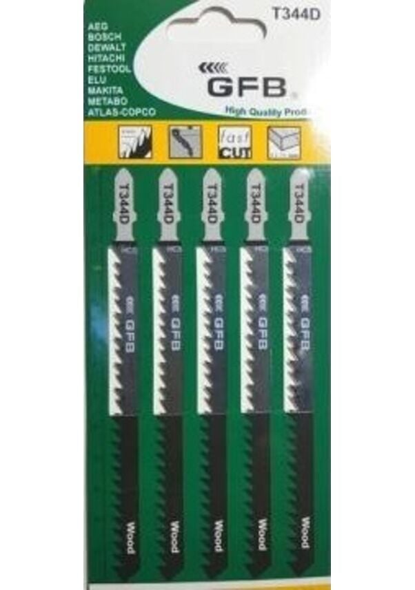 Gfb Ahşap Uzun Dekubaj Bıçağı T344d 132 mm (5 Adet)