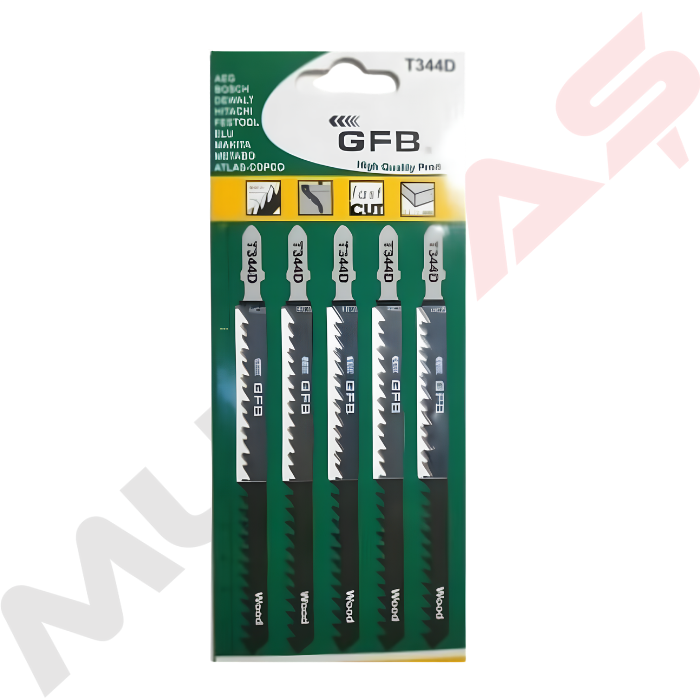 Gfb Ahşap Uzun Dekubaj Bıçağı T344d 132 mm (5 Adet)