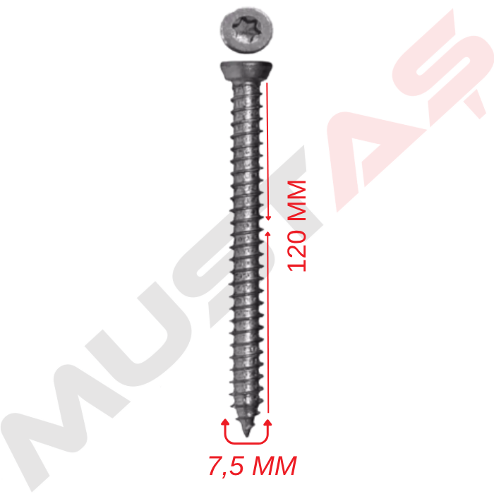7,5 MM Buldeks Vida Serisi 500 ADET - 7,5x120