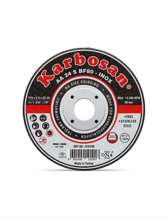 Karbosan 910380 İnox İnce Kesici Disk 115X0,1X22
