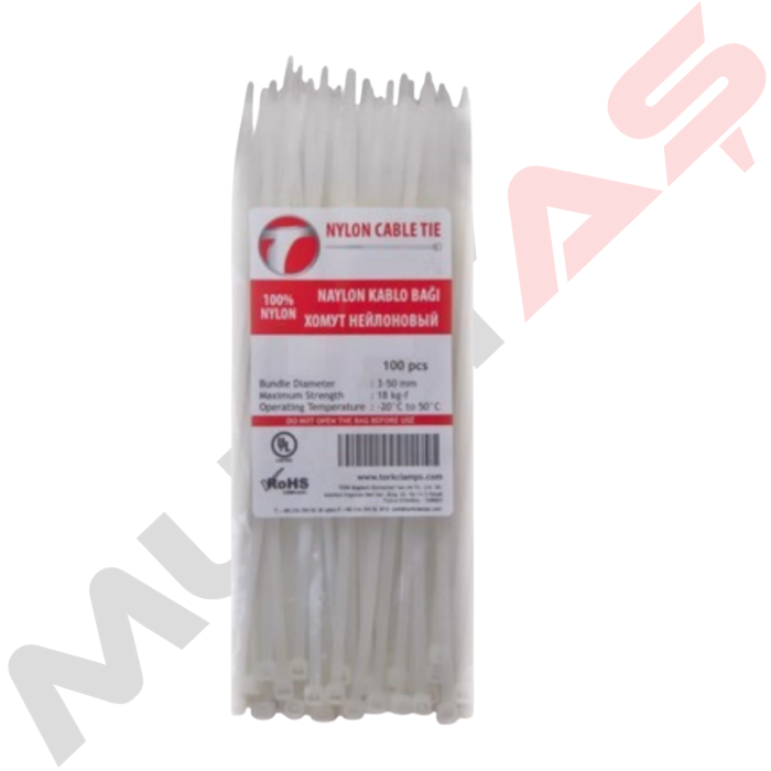 Tork Kablo Bağı 2.5x200 Beyaz (100 AD.)